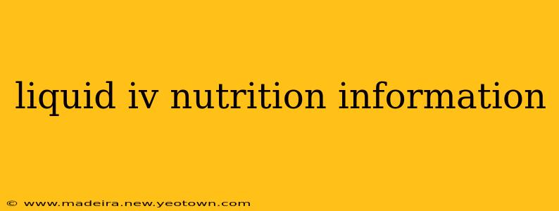 liquid iv nutrition information