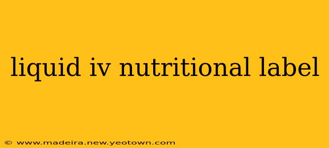 liquid iv nutritional label