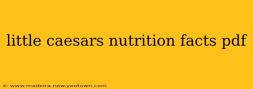 little caesars nutrition facts pdf