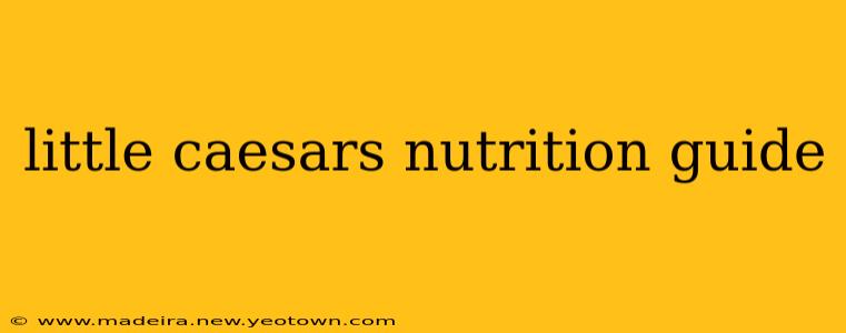 little caesars nutrition guide