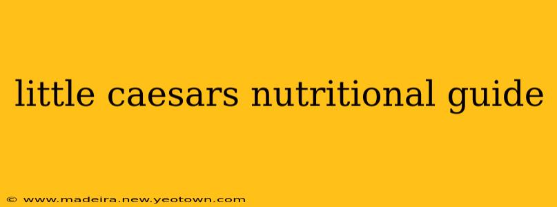 little caesars nutritional guide