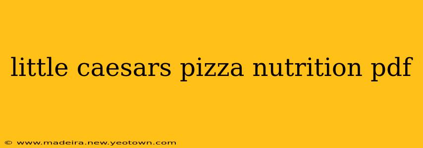 little caesars pizza nutrition pdf