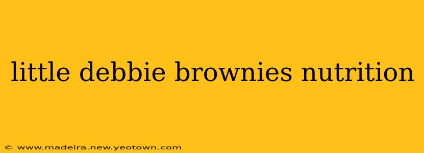 little debbie brownies nutrition