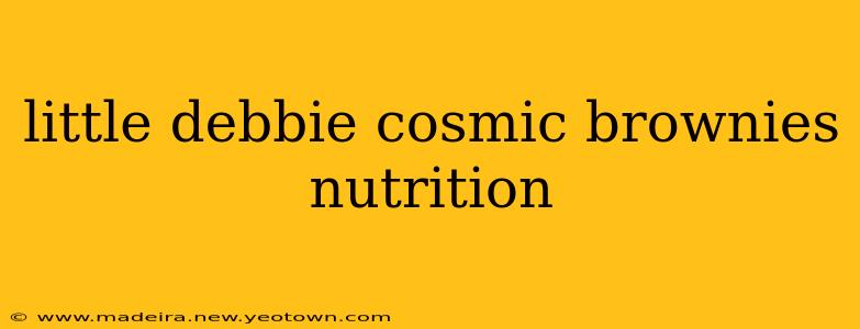 little debbie cosmic brownies nutrition