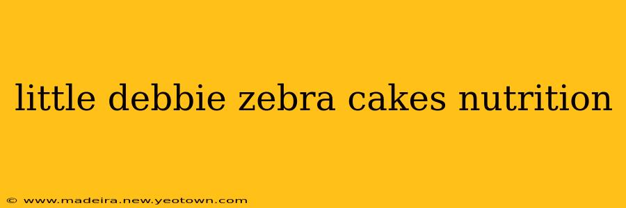 little debbie zebra cakes nutrition