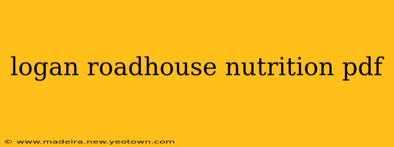 logan roadhouse nutrition pdf