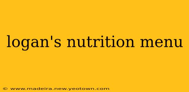 logan's nutrition menu