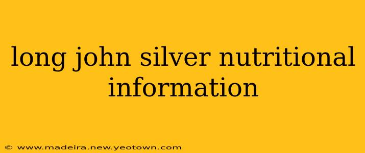 long john silver nutritional information