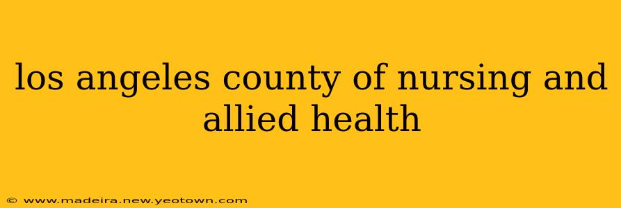 los angeles county of nursing and allied health