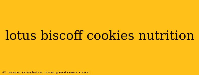 lotus biscoff cookies nutrition