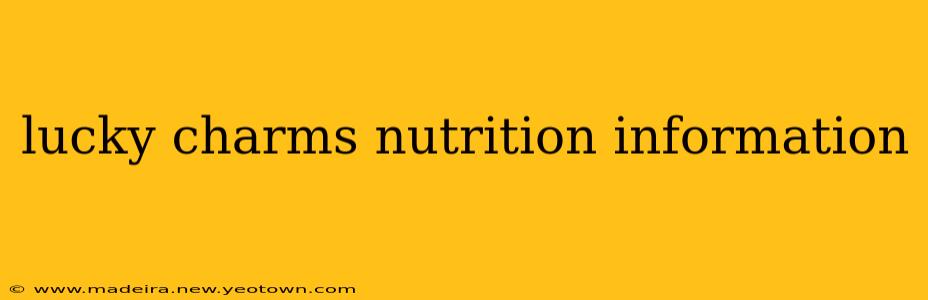 lucky charms nutrition information