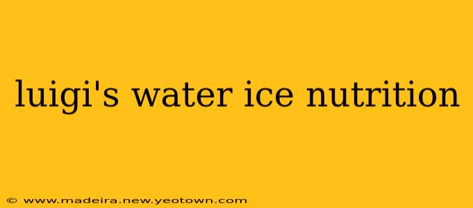 luigi's water ice nutrition