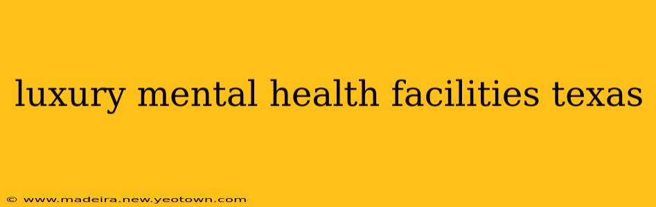 luxury mental health facilities texas