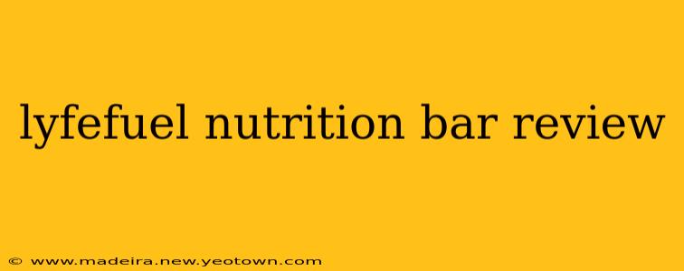 lyfefuel nutrition bar review