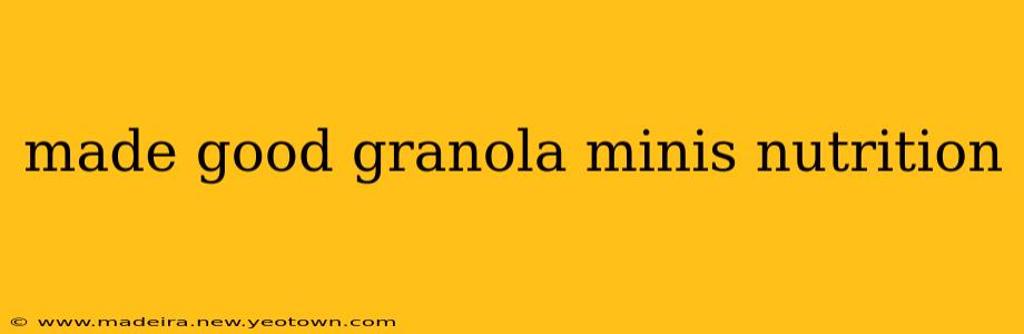 made good granola minis nutrition