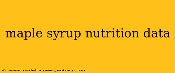 maple syrup nutrition data