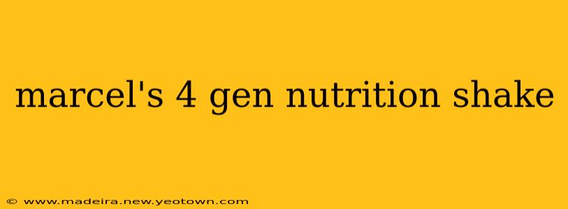 marcel's 4 gen nutrition shake