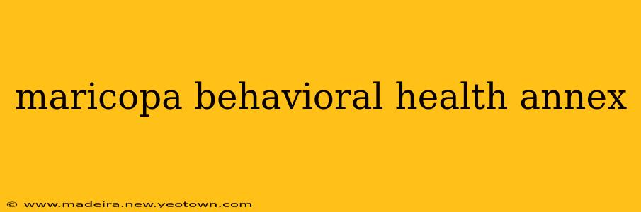 maricopa behavioral health annex