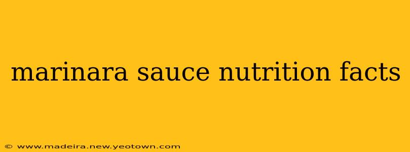 marinara sauce nutrition facts