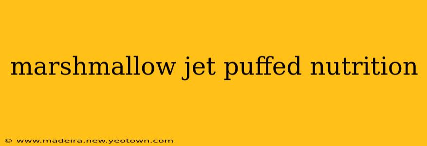 marshmallow jet puffed nutrition