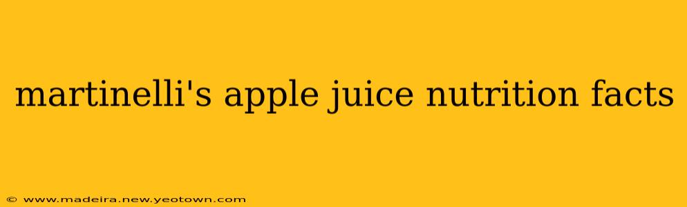 martinelli's apple juice nutrition facts
