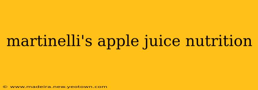 martinelli's apple juice nutrition