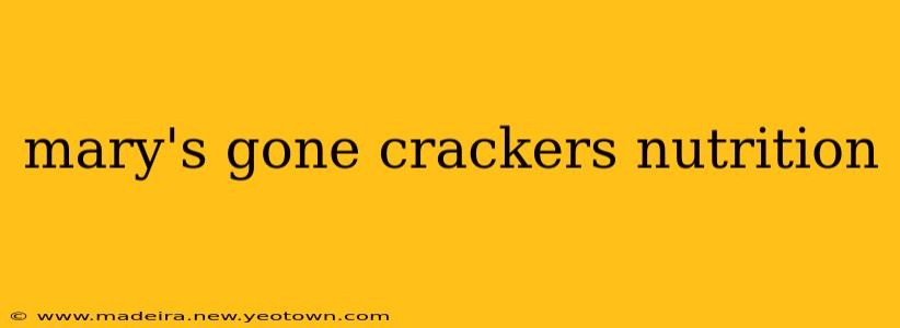 mary's gone crackers nutrition