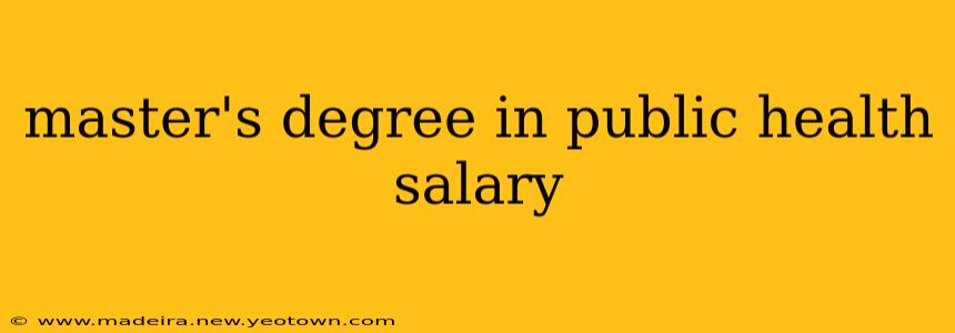master's degree in public health salary