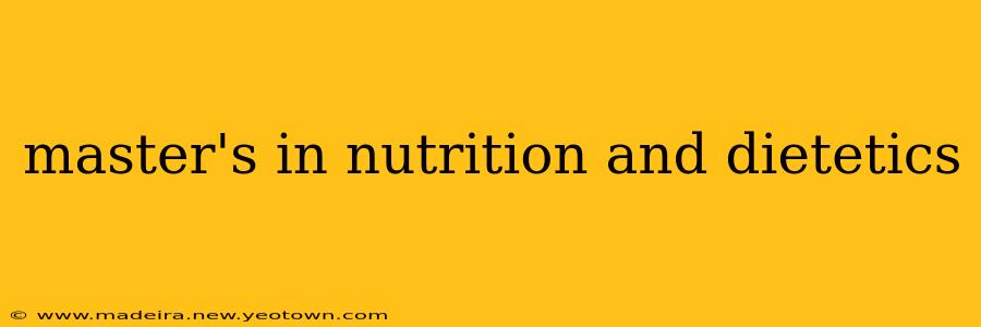 master's in nutrition and dietetics