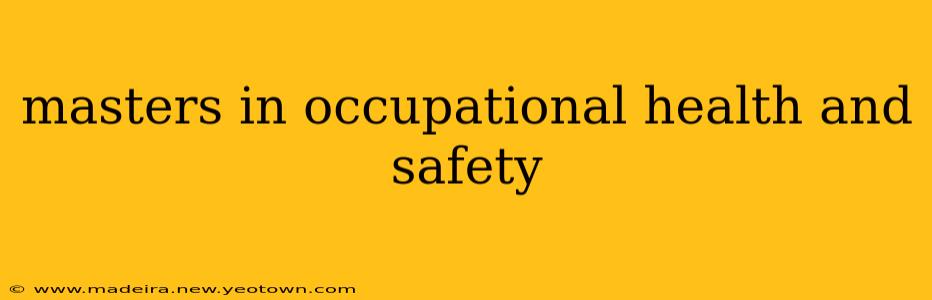 masters in occupational health and safety