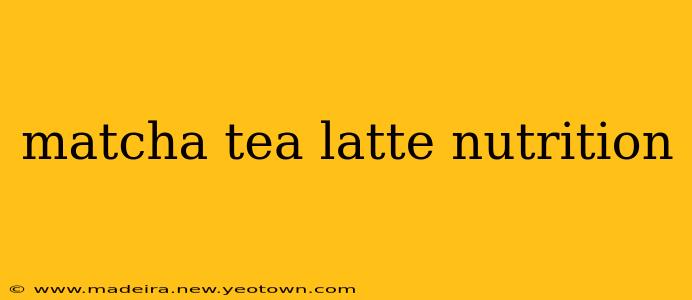 matcha tea latte nutrition