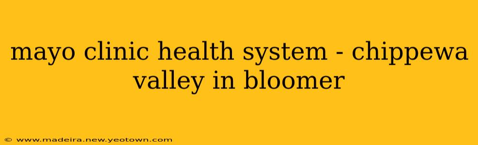 mayo clinic health system - chippewa valley in bloomer