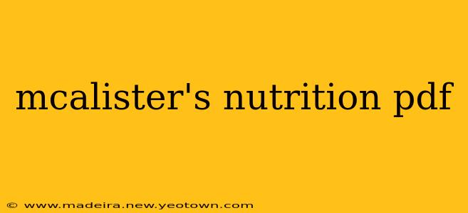 mcalister's nutrition pdf