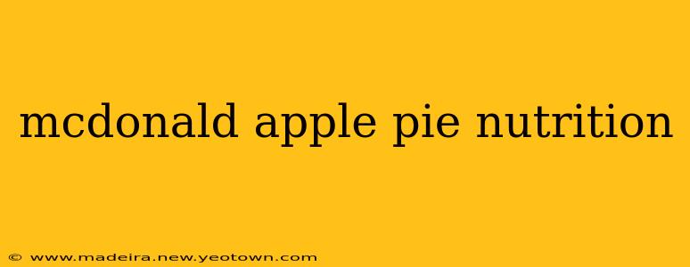 mcdonald apple pie nutrition