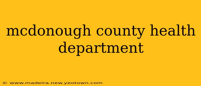 mcdonough county health department