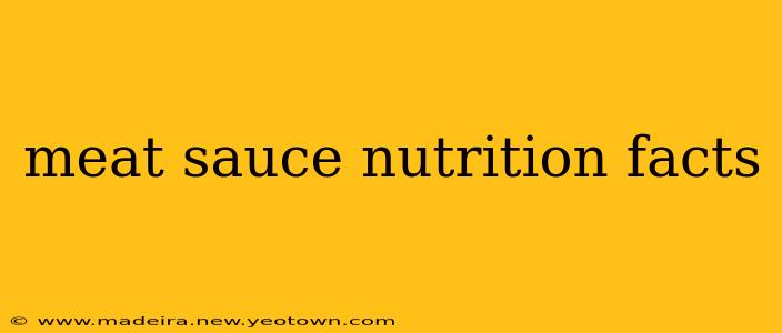 meat sauce nutrition facts