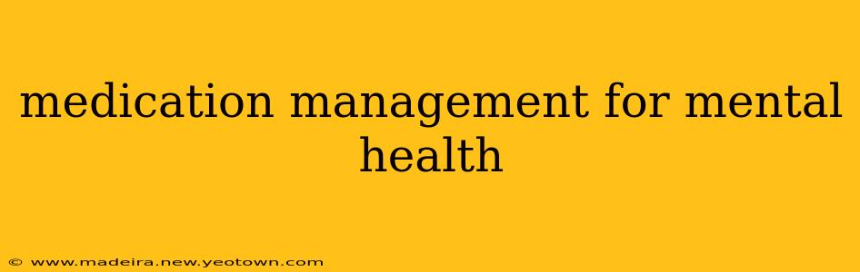 medication management for mental health