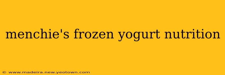 menchie's frozen yogurt nutrition