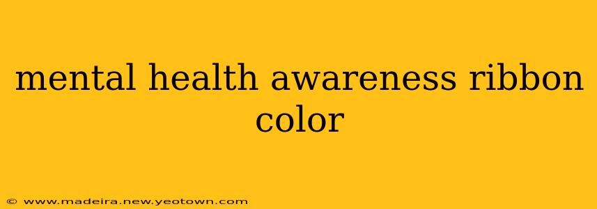 mental health awareness ribbon color
