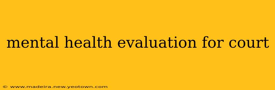 mental health evaluation for court