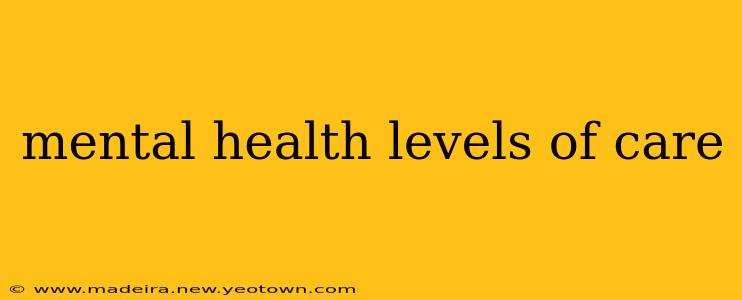 mental health levels of care