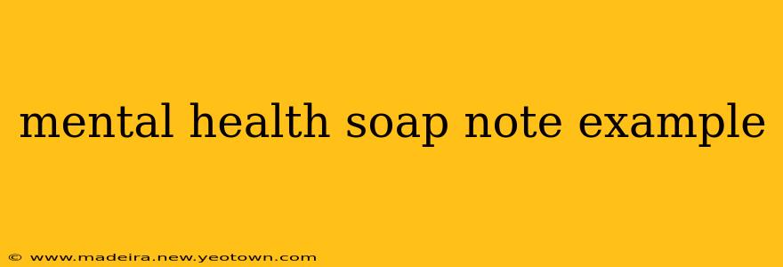 mental health soap note example