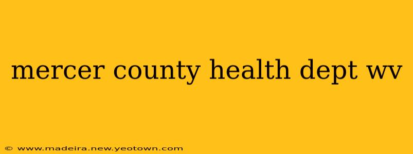 mercer county health dept wv
