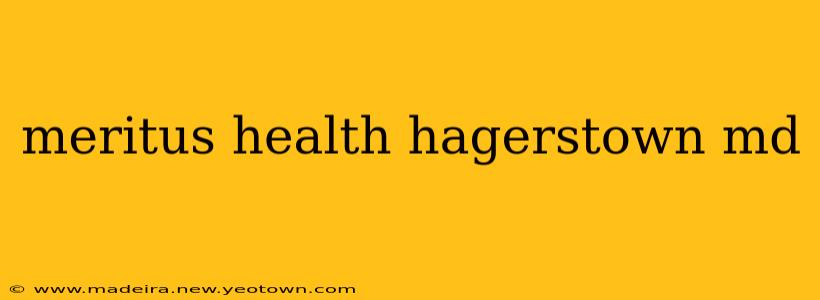 meritus health hagerstown md
