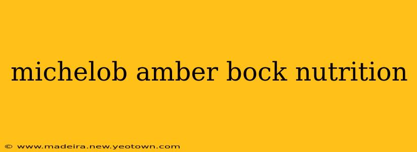 michelob amber bock nutrition
