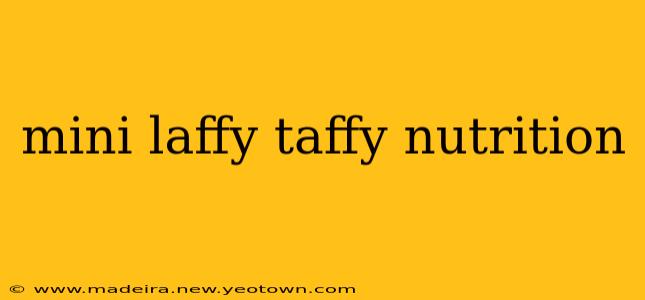 mini laffy taffy nutrition