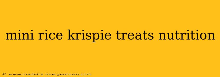 mini rice krispie treats nutrition