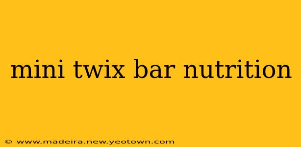 mini twix bar nutrition