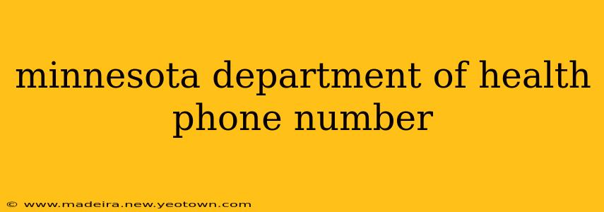 minnesota department of health phone number