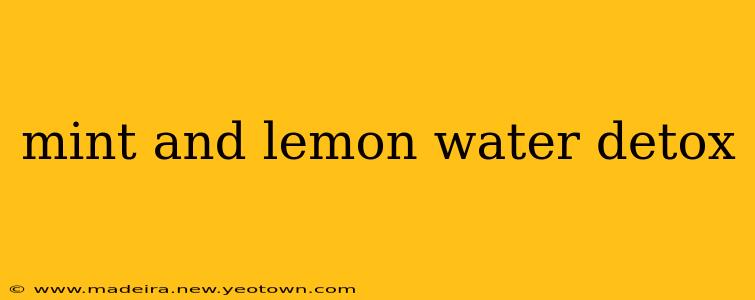 mint and lemon water detox